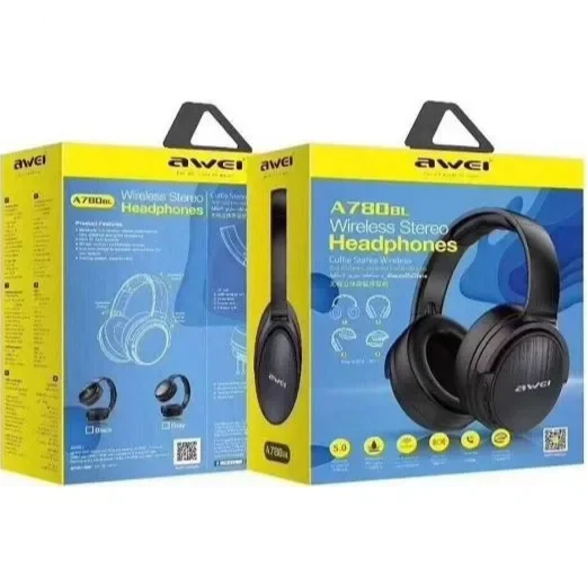 Awei A780BT Ασύρματα/Ενσύρματα Over Ear Ακουστικά Μαύρα