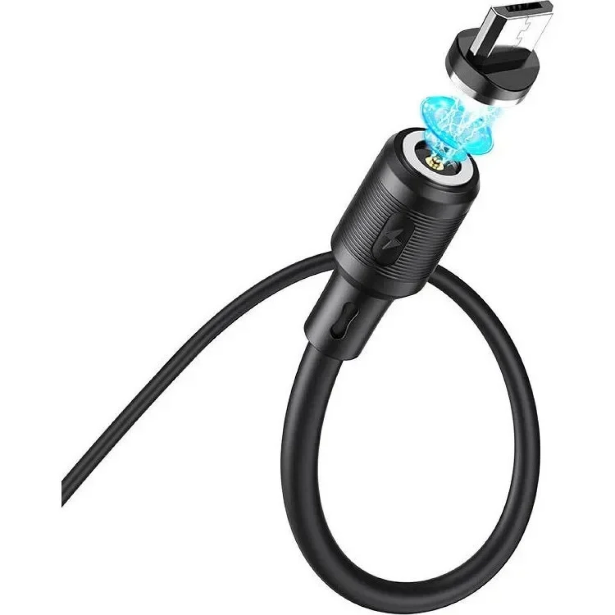 Hoco Magnetic USB 2.0 to micro USB Cable Μαύρο 1m (X52 Sereno)