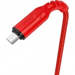 Hoco Braided USB 2.0 to micro USB Cable Κόκκινο 1m (Victory X59)