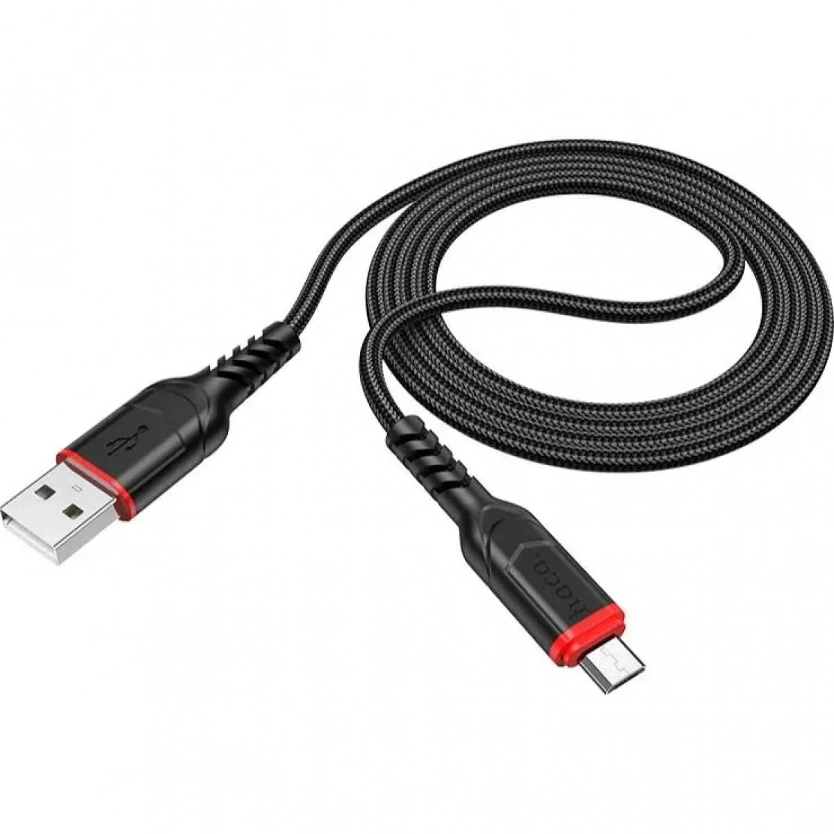 Hoco Braided USB 2.0 to micro USB Cable Μαύρο 1m (Victory X59)