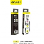 Awei CL-50T USB 2.0 Cable USB-C male - USB-A male Μαύρο 0.6m