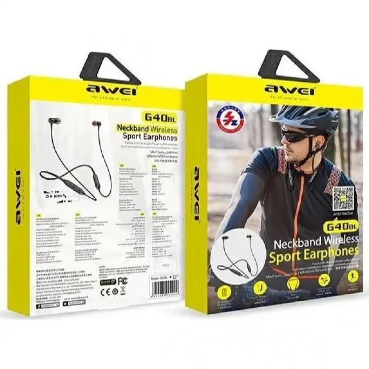 Awei G40BT In-ear Bluetooth Handsfree Μαύρο