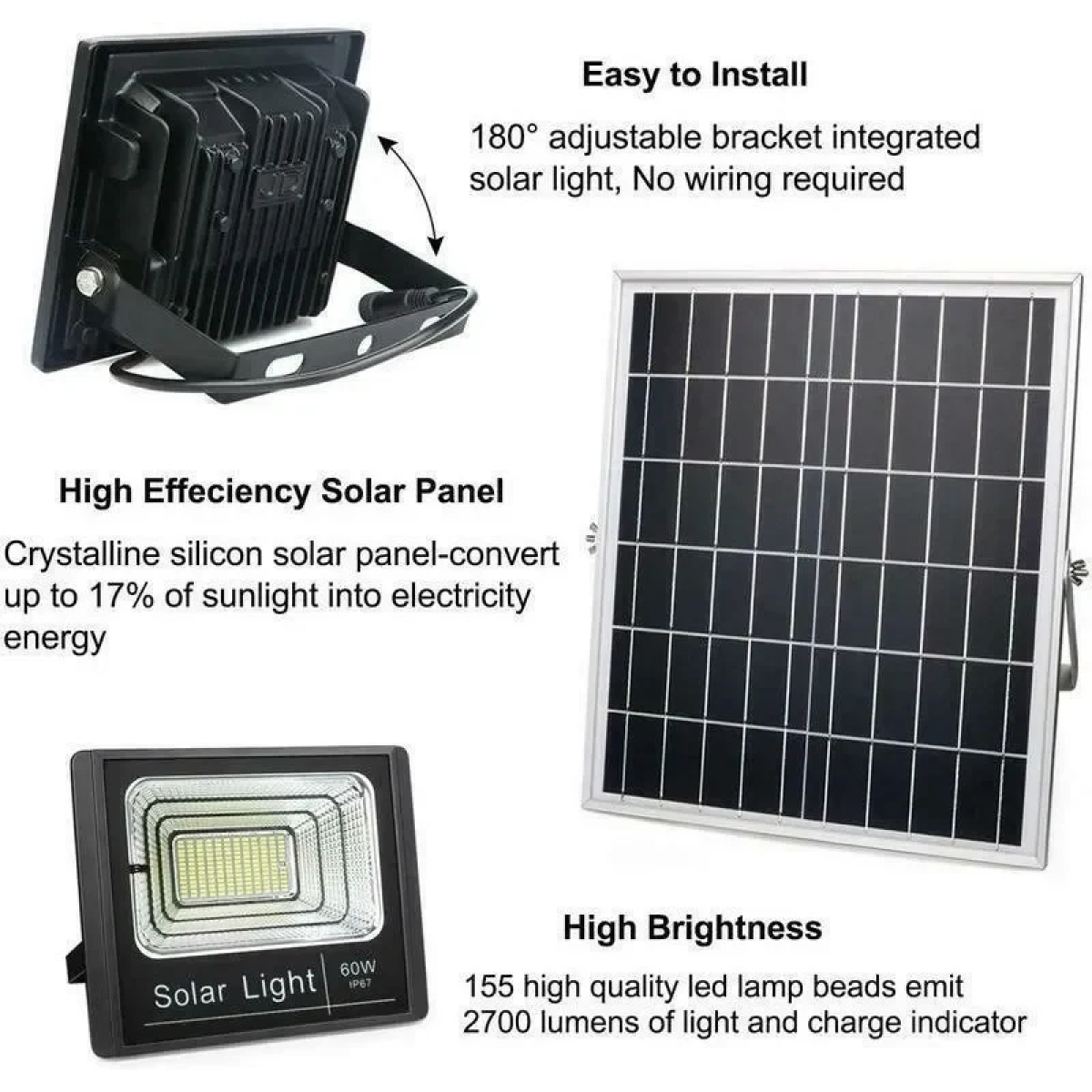 Στεγανός Προβολέας IP66 Ισχύος 60W με Τηλεχειριστήριο 166970