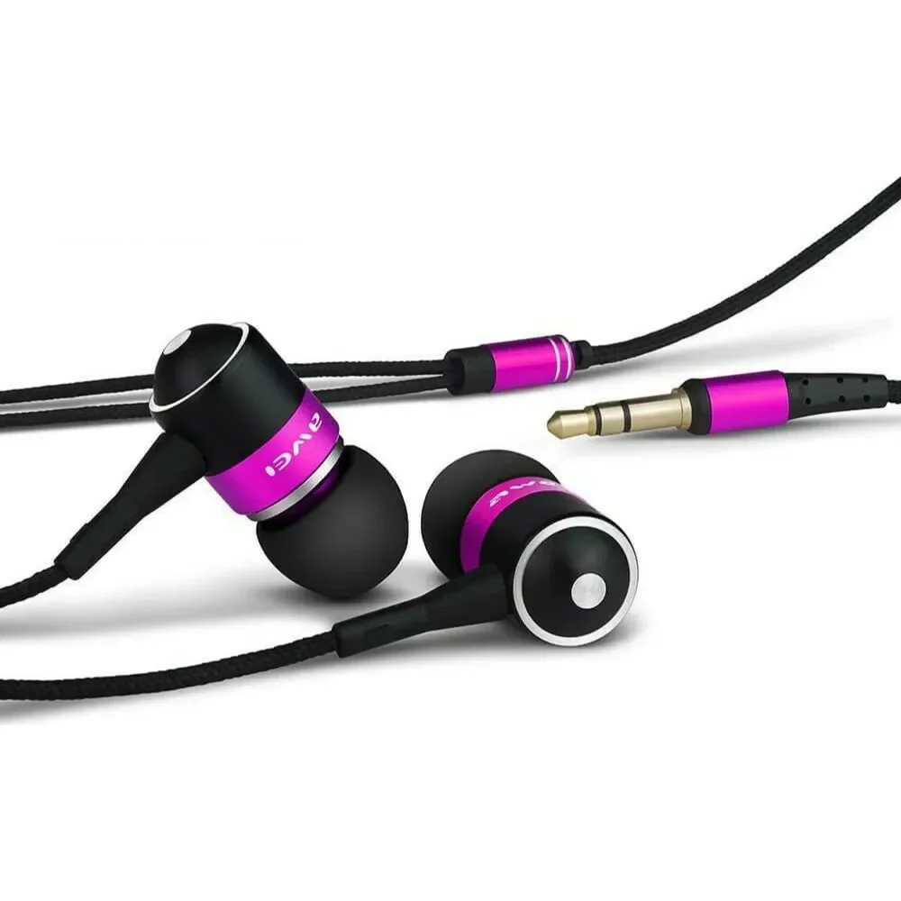 Awei ES-Q3 In-ear Handsfree με Βύσμα 3.5mm Ροζ