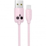 Hoco KX1 Regular USB 2.0 to micro USB Cable Ροζ 1m (PP806158)