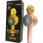 WSTER Ασύρματο Μικρόφωνο Karaoke WS-668 σε Ροζ Χρυσό Χρώμα