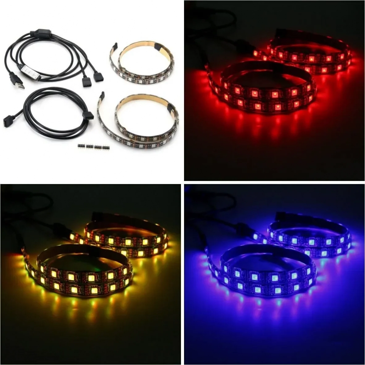 Ταινία led RGB 2x50cm αδιάβροχη 5050smd usb για TV