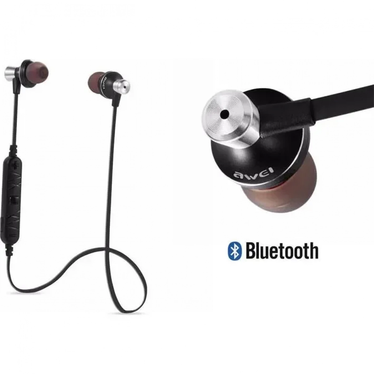 Awei A860BL In-ear Bluetooth Handsfree Μαύρο