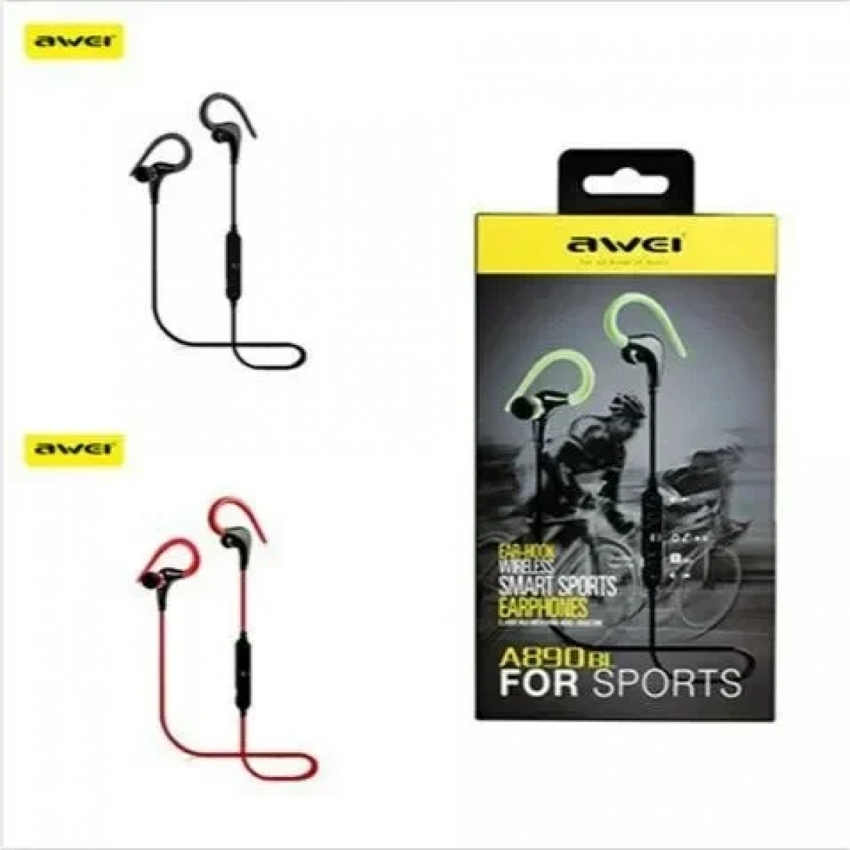 Awei A890BL In-ear Bluetooth Handsfree Μαύρο