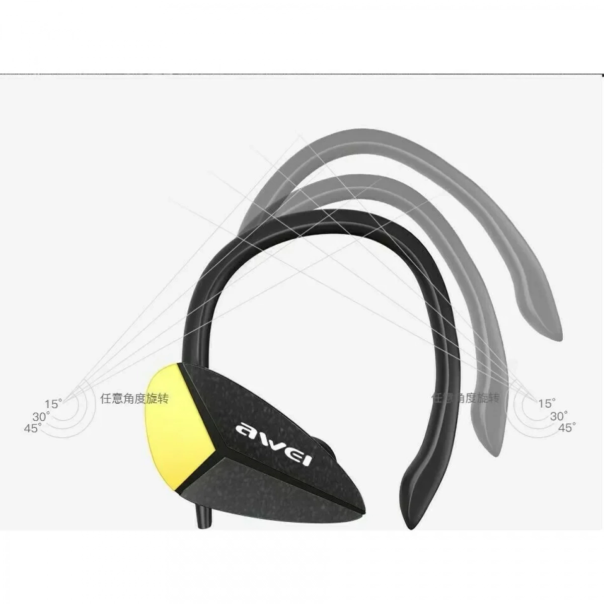 Awei A888BL In-ear Bluetooth Handsfree Μαύρο