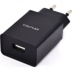 Awei Φορτιστής με Θύρα USB-A και Καλώδιο micro USB Μαύρος (C-13T)
