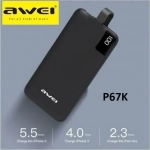 Awei P67K 10000mAh Μαύρο