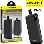Awei P67K 10000mAh Μαύρο