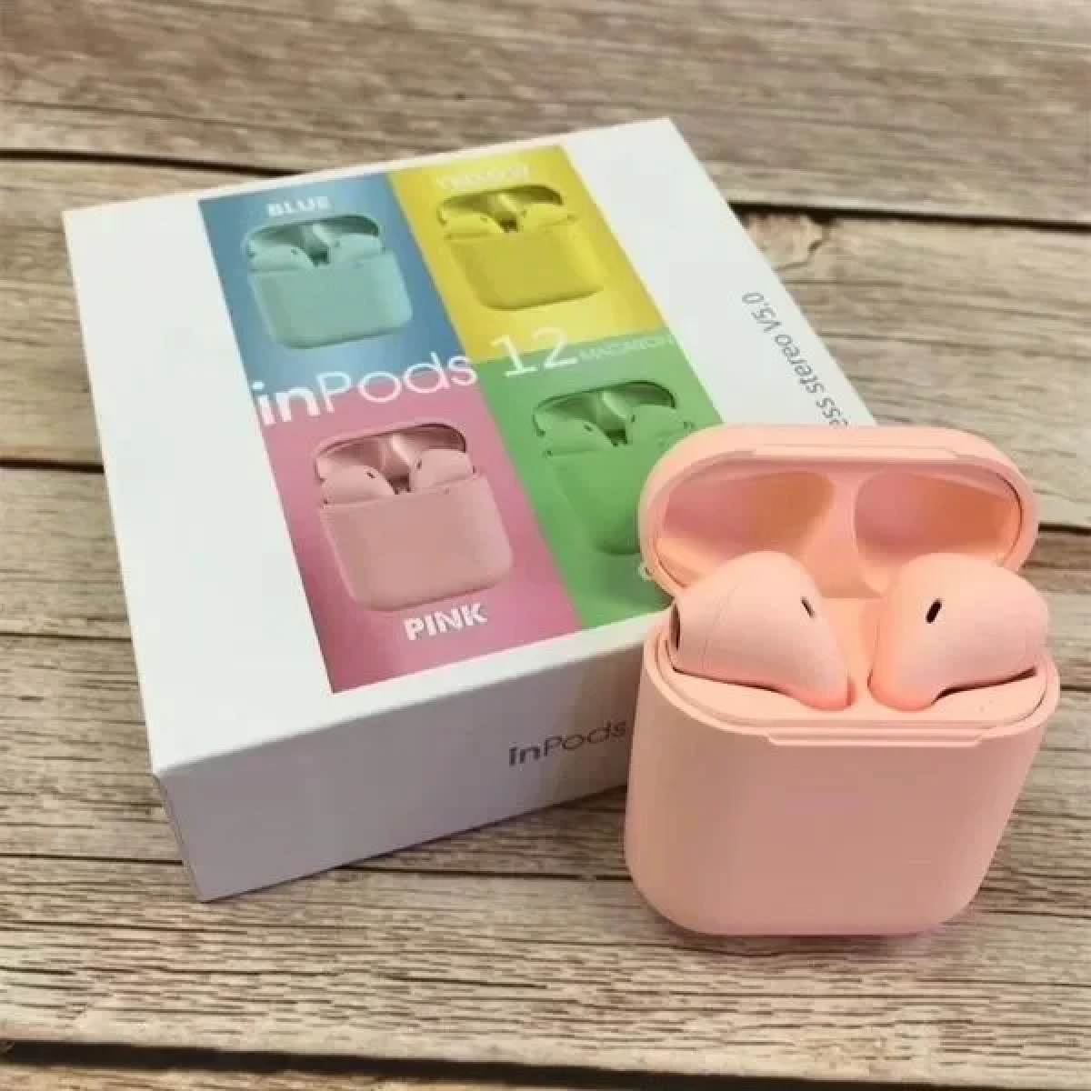 inPods 12 Earbud Bluetooth Handsfree Ροζ - Image 2