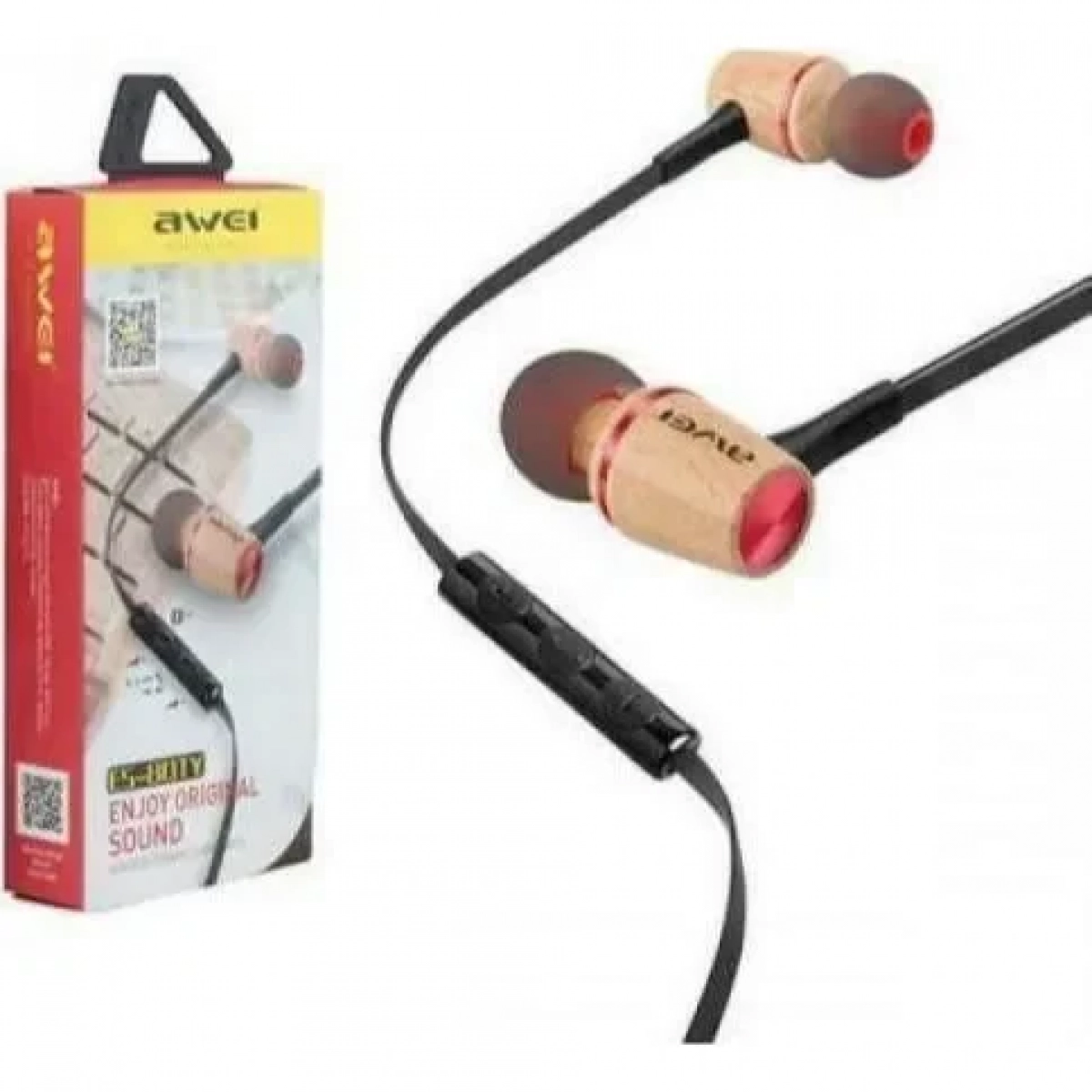 Awei ES80TY In-ear Handsfree με Βύσμα 3.5mm Κόκκινο
