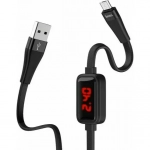 Hoco Flat USB 2.0 to micro USB Cable Μαύρο 1.2m (S4)