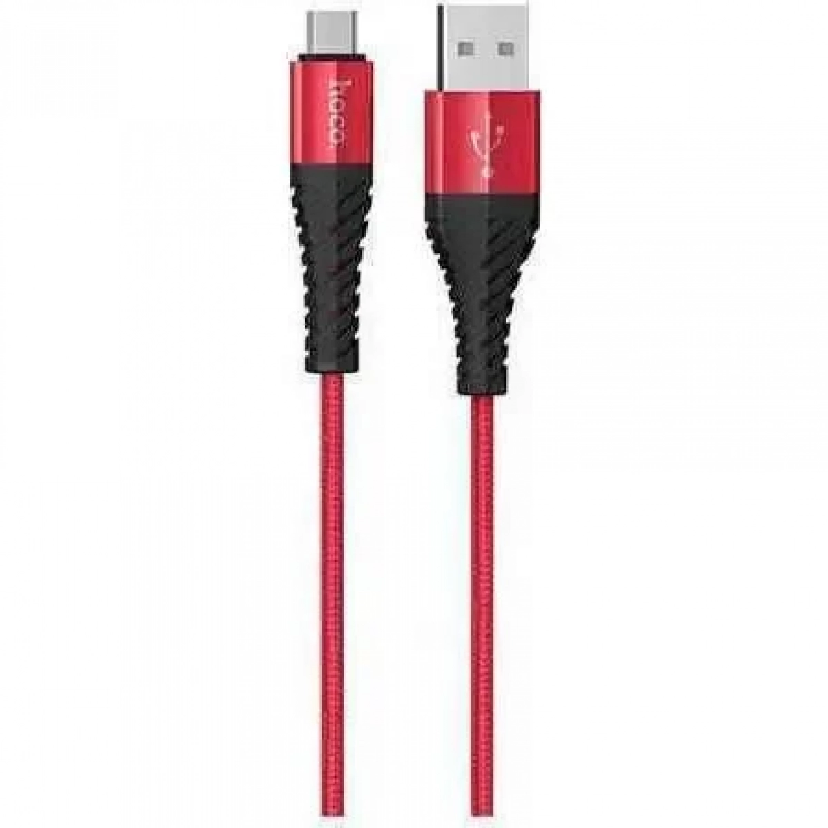 Hoco Braided USB 2.0 to micro USB Cable Κόκκινο 1m (X38)
