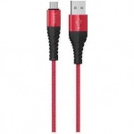 Hoco Braided USB 2.0 to micro USB Cable Κόκκινο 1m (X38)