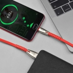 Hoco Braided USB 2.0 to micro USB Cable Κόκκινο 1.2m (U58 Core)