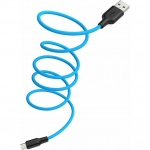 Hoco X21 Plus Braided USB 2.0 to micro USB Cable Μπλε 1m (711885)
