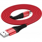 Hoco Braided USB 2.0 to micro USB Cable Κόκκινο 1m (X38)