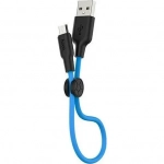 Hoco X21 Plus Braided USB 2.0 to micro USB Cable Μπλε 1m (711885)