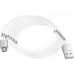 Hoco U91 Magnetic USB 2.0 to micro USB Cable Λευκό 1m (HC-U91M)