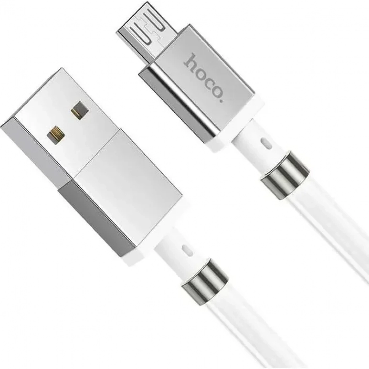 Hoco U91 Magnetic USB 2.0 to micro USB Cable Λευκό 1m (HC-U91M)