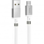 Hoco U91 Magnetic USB 2.0 to micro USB Cable Λευκό 1m (HC-U91M)