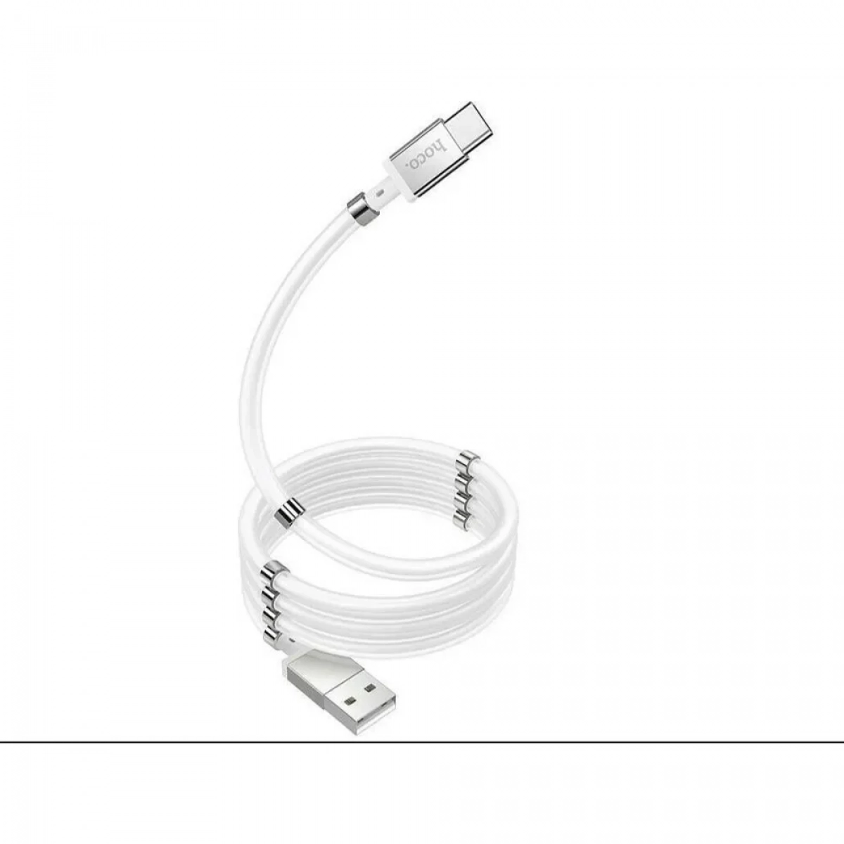 Hoco U91 Magnetic USB 2.0 to micro USB Cable Λευκό 1m (HC-U91M)