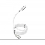 Hoco U91 Magnetic USB 2.0 to micro USB Cable Λευκό 1m (HC-U91M)