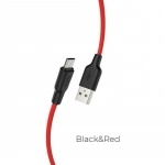 Hoco Regular USB 2.0 to micro USB Cable Κόκκινο 1m (X21 Plus)