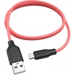 Hoco Regular USB 2.0 to micro USB Cable Κόκκινο 1m (X21 Plus)