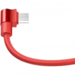 Hoco Angle (90°) / Regular USB 2.0 to micro USB Cable Κόκκινο 1.2m (U37)