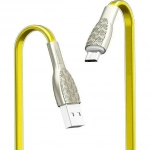 Hoco Flat USB 2.0 to micro USB Cable Χρυσό 1.2m (U52 Bright)