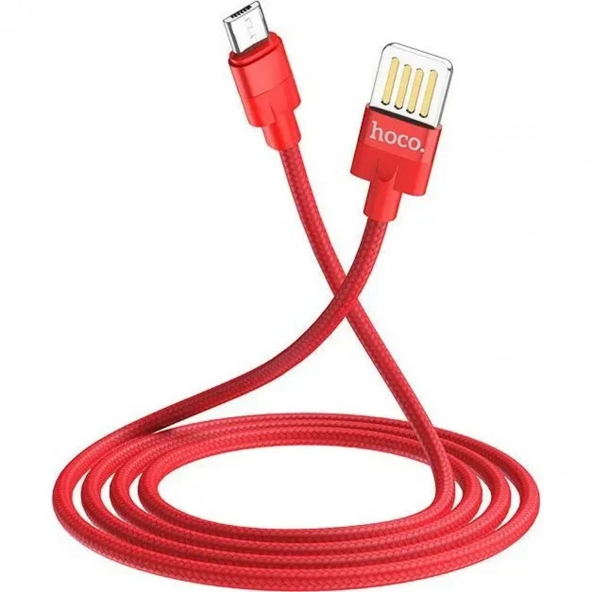 Hoco Braided USB 2.0 to micro USB Cable Κόκκινο 1.2m (HC-U55MRD)ω