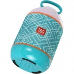 T&G TG-605 Ηχείο Bluetooth 5W με Ραδιόφωνο και 6 ώρες Λειτουργίας Light Blue