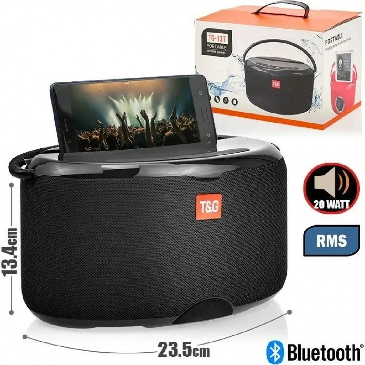 T&G TG-137 Ηχείο Bluetooth 10W με Ραδιόφωνο Μαύρο