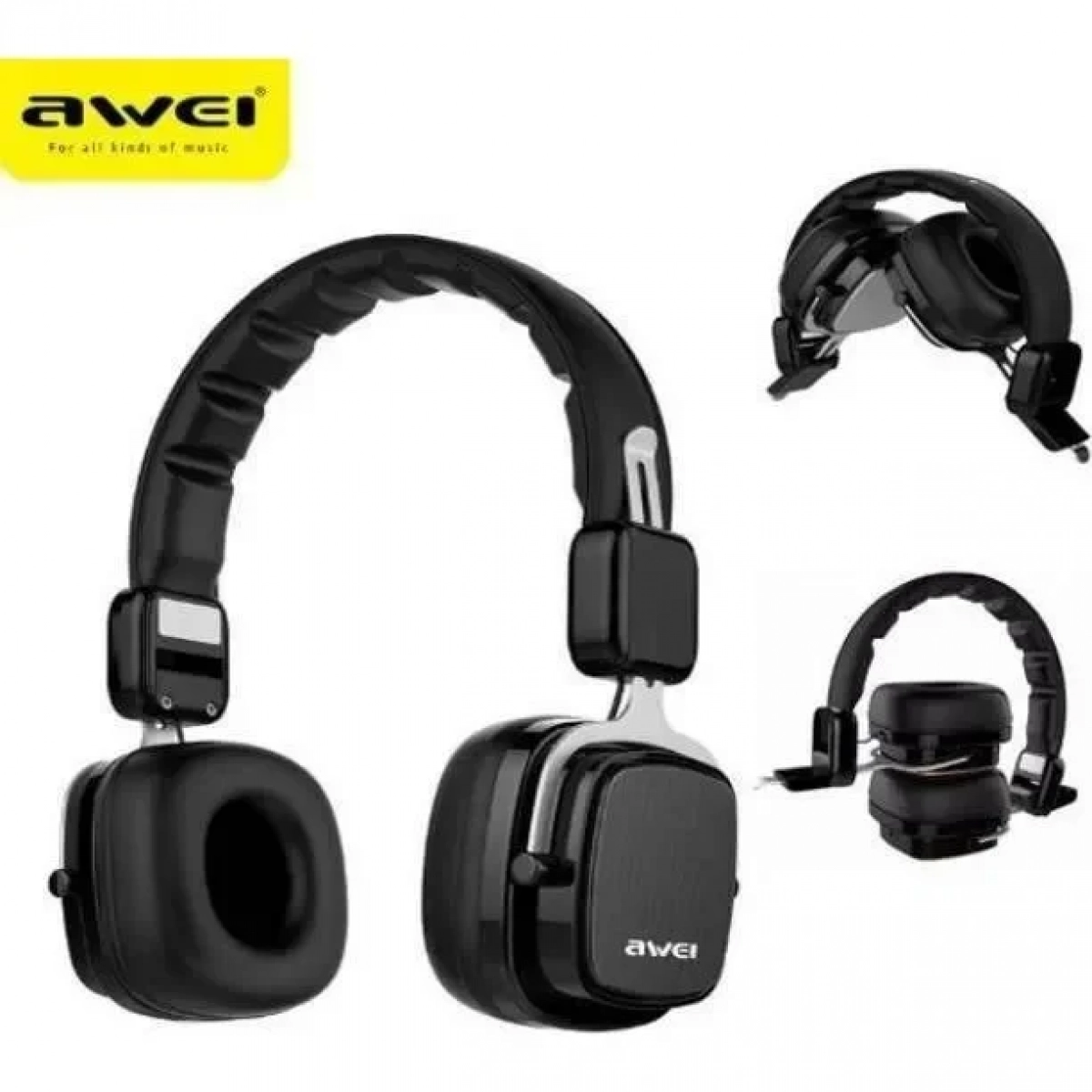 Awei A750BL Ασύρματα/Ενσύρματα On Ear Ακουστικά Μαύρα