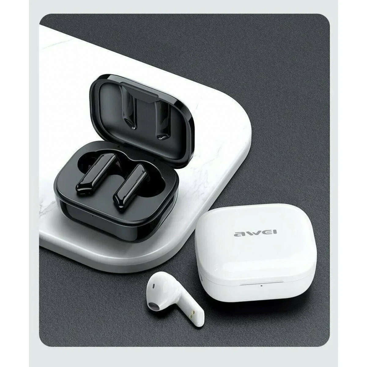 Awei T36 Earbud Bluetooth Handsfree Λευκό