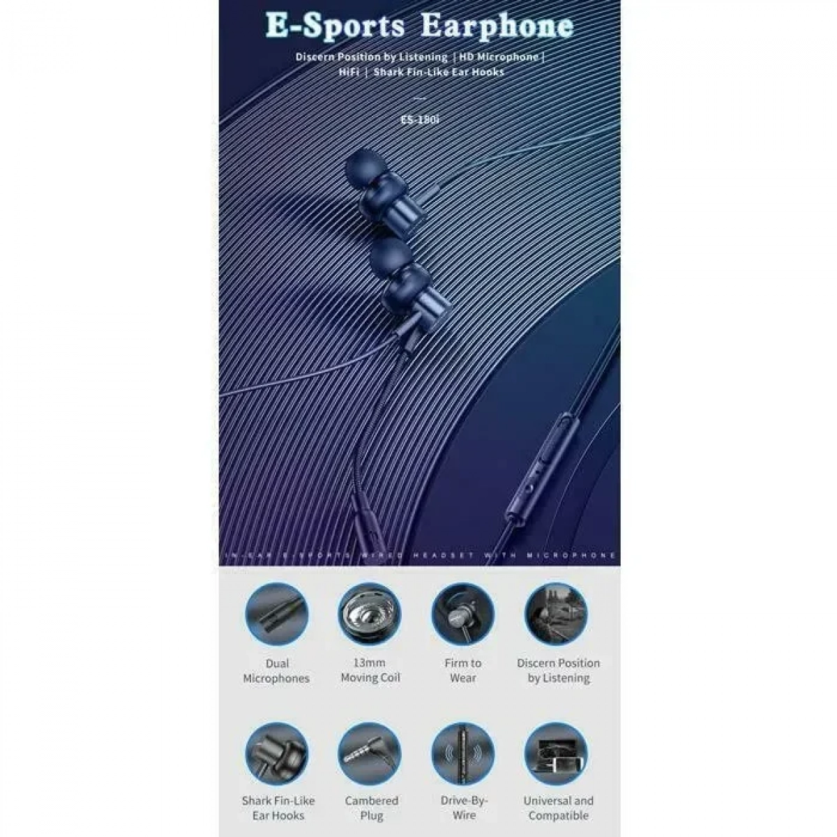 Awei ES-180i In-ear Handsfree με Βύσμα 3.5mm Μαύρο