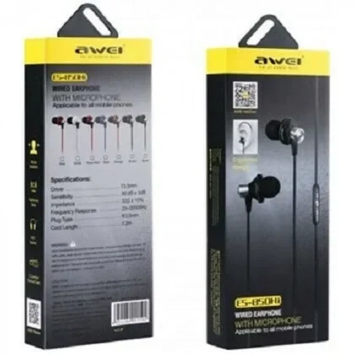 Awei ES-850hi In-ear Handsfree με Βύσμα 3.5mm Μαύρο