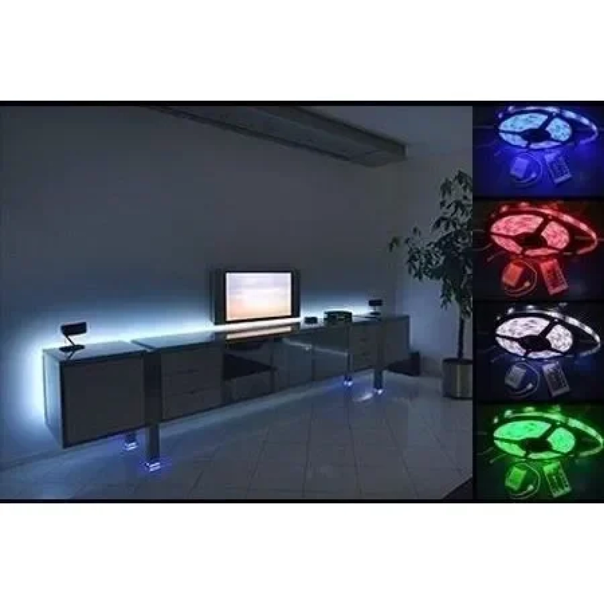 Αδιάβροχη Ταινία LED RGB 2x50cm με Τροφοδοτικό και Τηλεχειριστήριο SMD5050 USB (5V)