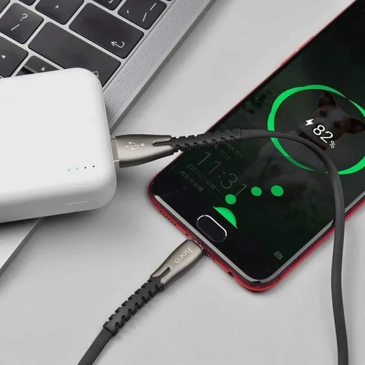 Hoco Braided USB 2.0 to micro USB Cable Μαύρο 1.2m (U58 Core)