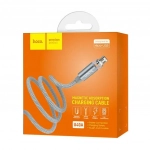 Hoco Braided / Magnetic USB 2.0 to micro USB Cable Γκρι 1m (U40A)