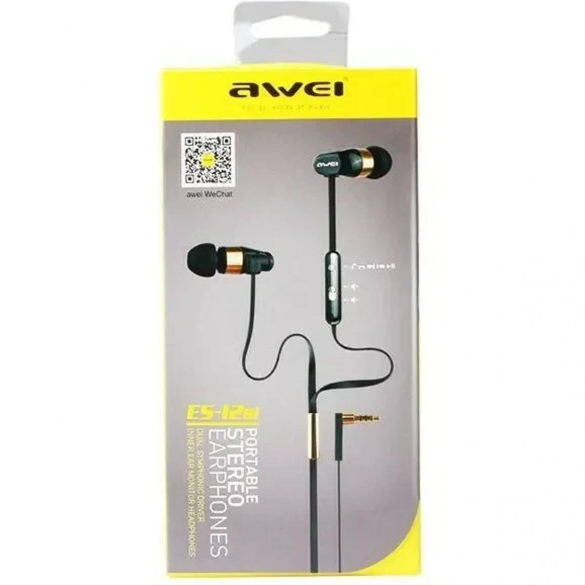 Awei ES-12HI In-ear Handsfree με Βύσμα 3.5mm Κόκκινο