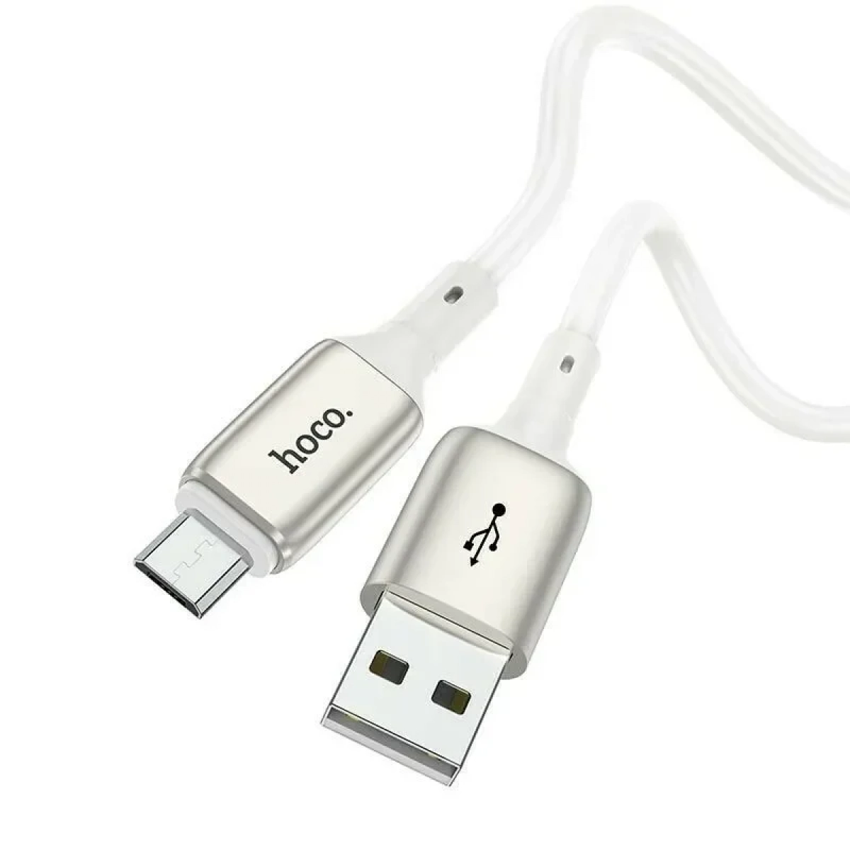 Hoco X66 Regular USB 2.0 to micro USB Cable Λευκό 1m