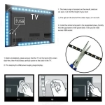 Ταινία LED RGB 4x50cm με Τηλεχειριστήριο SMD5050 USB (5V) USB TV Strip Light