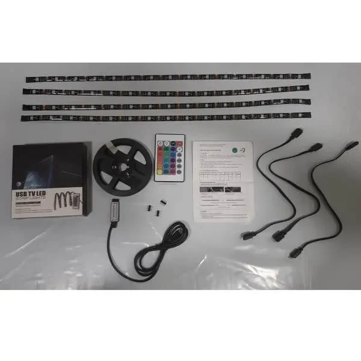 Ταινία LED RGB 4x50cm με Τηλεχειριστήριο SMD5050 USB (5V) USB TV Strip Light