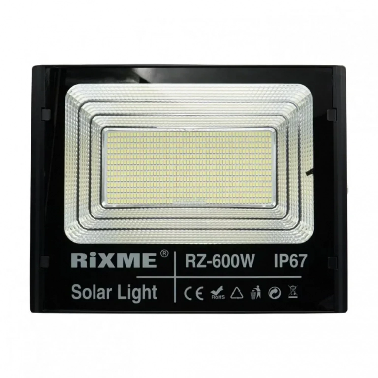 Στεγανός Ηλιακός Προβολέας IP67 Ισχύος 100W με Αισθητήρα Κίνησης και Τηλεχειριστήριο RIX-100W